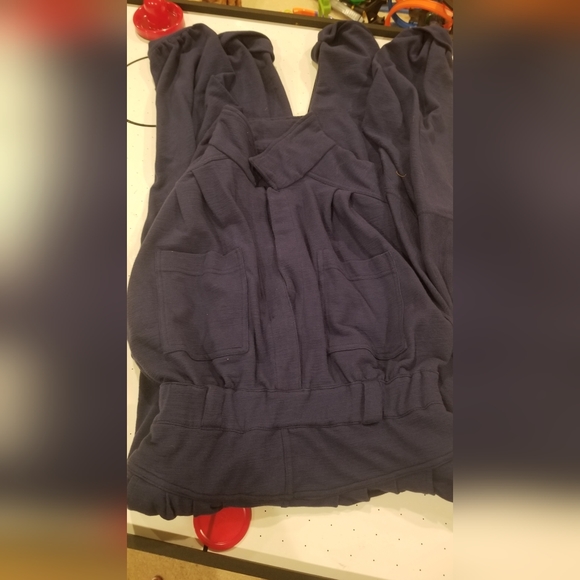 NWOT Free People Faye Jumpsuit Dark Blue - Picture 4 of 4